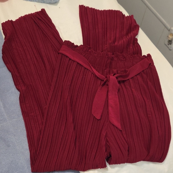 Pants - Nwot Elegant Burgundy Pleated Pants